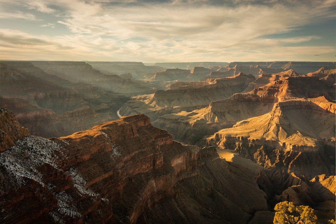 Grand Canyon South Rim overlook at sunrise