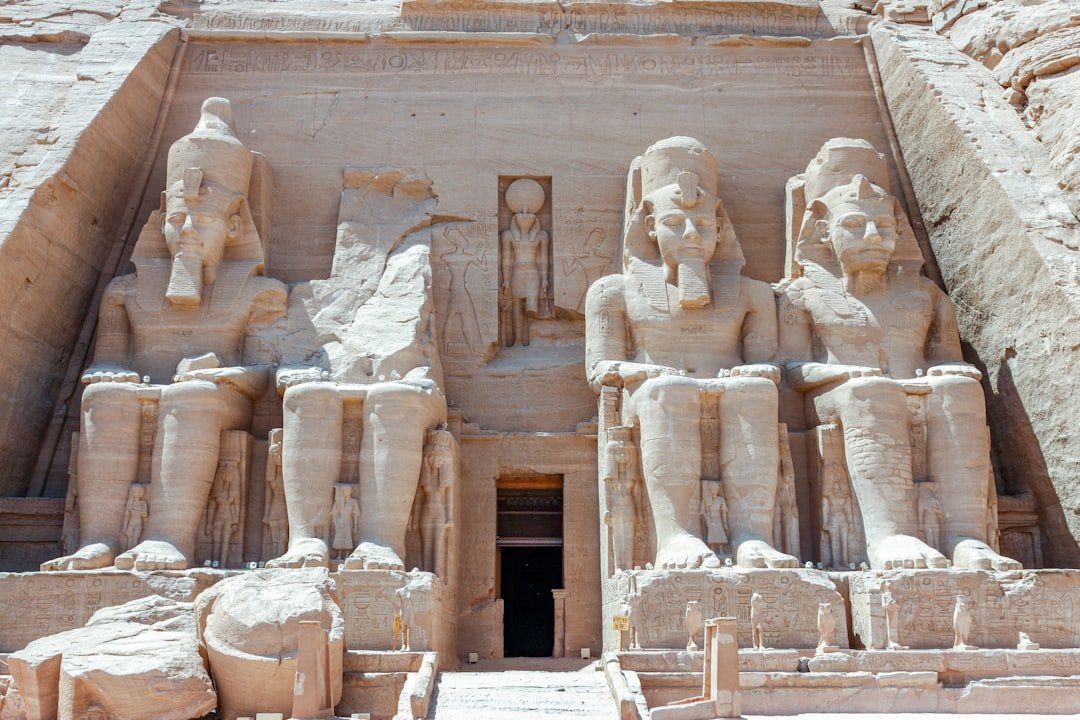Abu Simbel rock cut temple facade