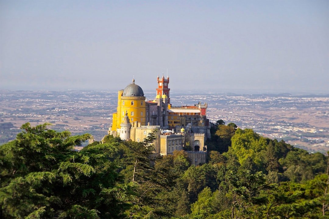 Colorful Pena Palace hilltop in Sintra