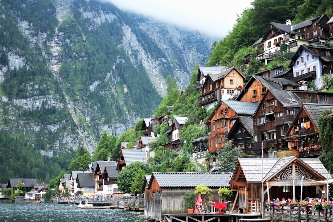 Hallstatt village by Hallstatter See