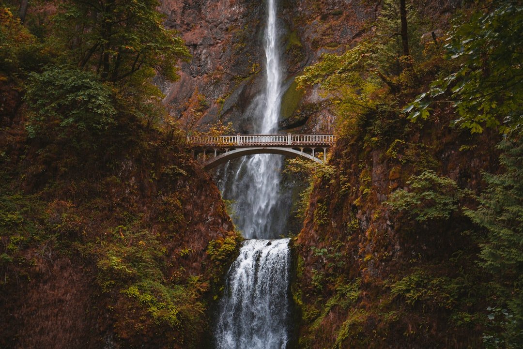 Multnomah Falls two tier cascade
