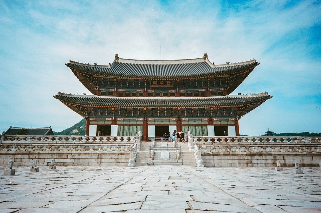 Gyeongbokgung Palace royal courtyard and traditional roofs