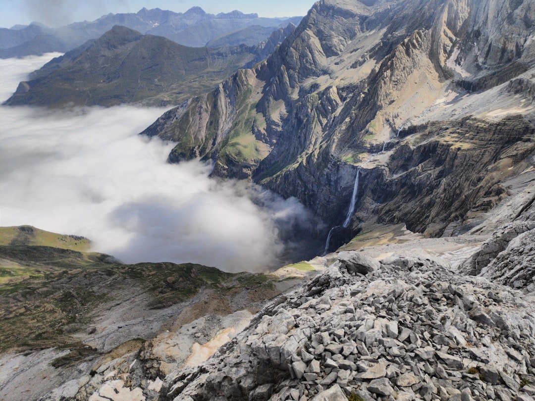 Gavarnie cirque waterfall in the Pyrenees