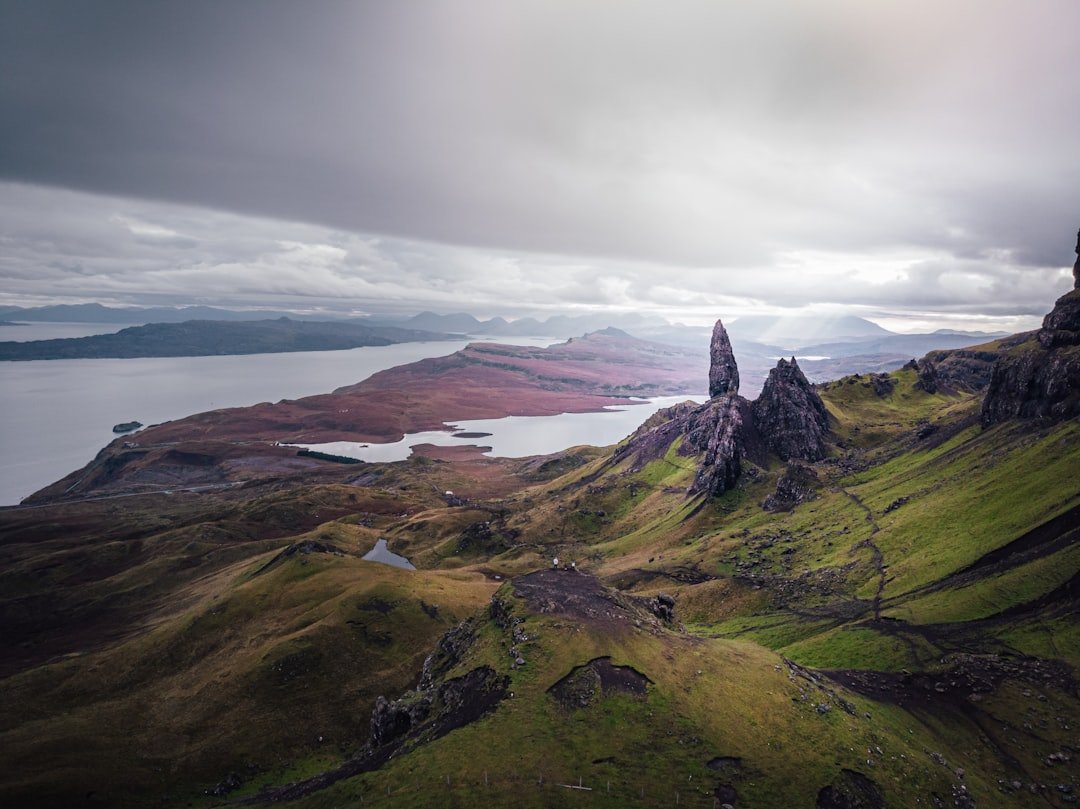 Old Man of Storr rock pinnacle on Skye