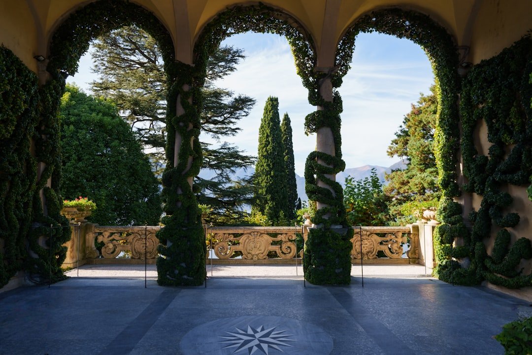 Villa del Balbianello terraced gardens on Como shoreline